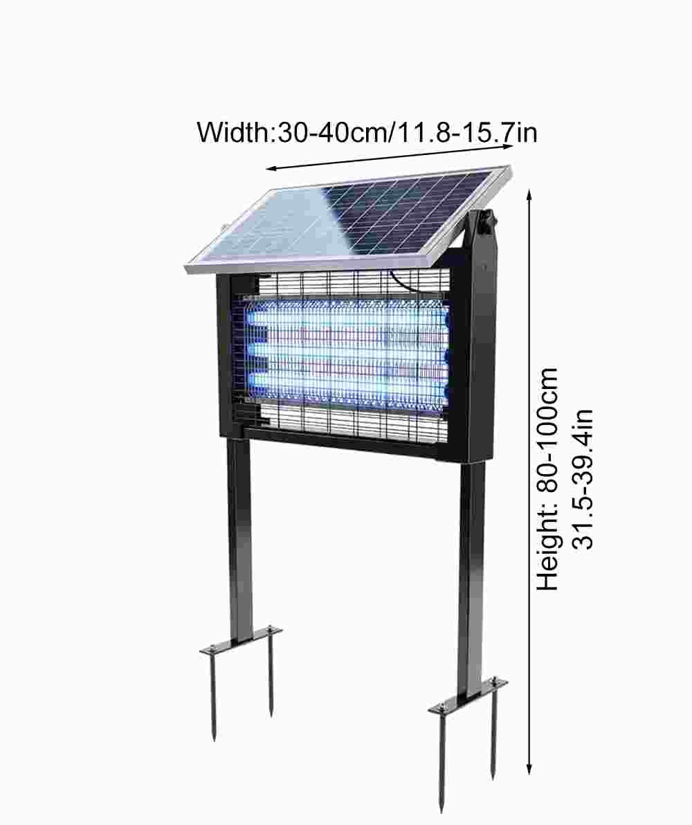 Solar Bug Zapper Outdoor Mosquito Zapper Waterproof Rechargeable Fly Trap 4500V