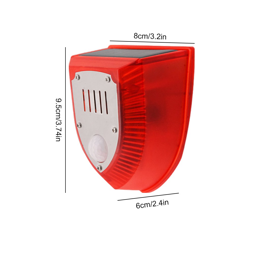4PCS Solar Outdoor Motion Sensor Alarm-129db Dog Barking & Gunshot USB Charge