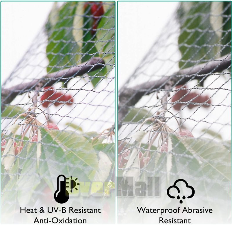 Heavy Duty Netting for Bird Poultry Aviary Game Pens 13x33FT Net Black Mesh