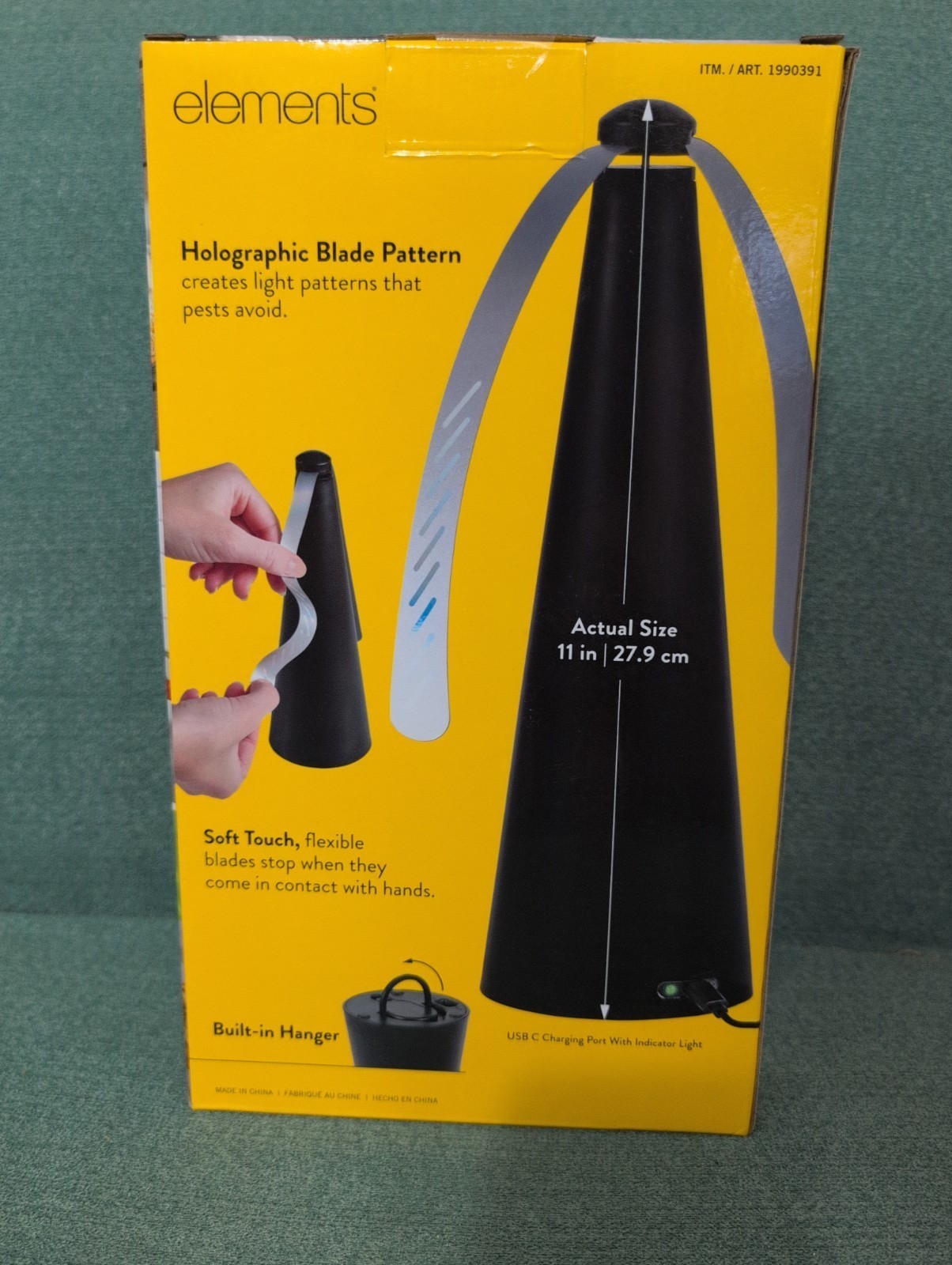 Elements Set of 2 Rechargeable Bug Repelling Fans Outdoor Picnic Summer
