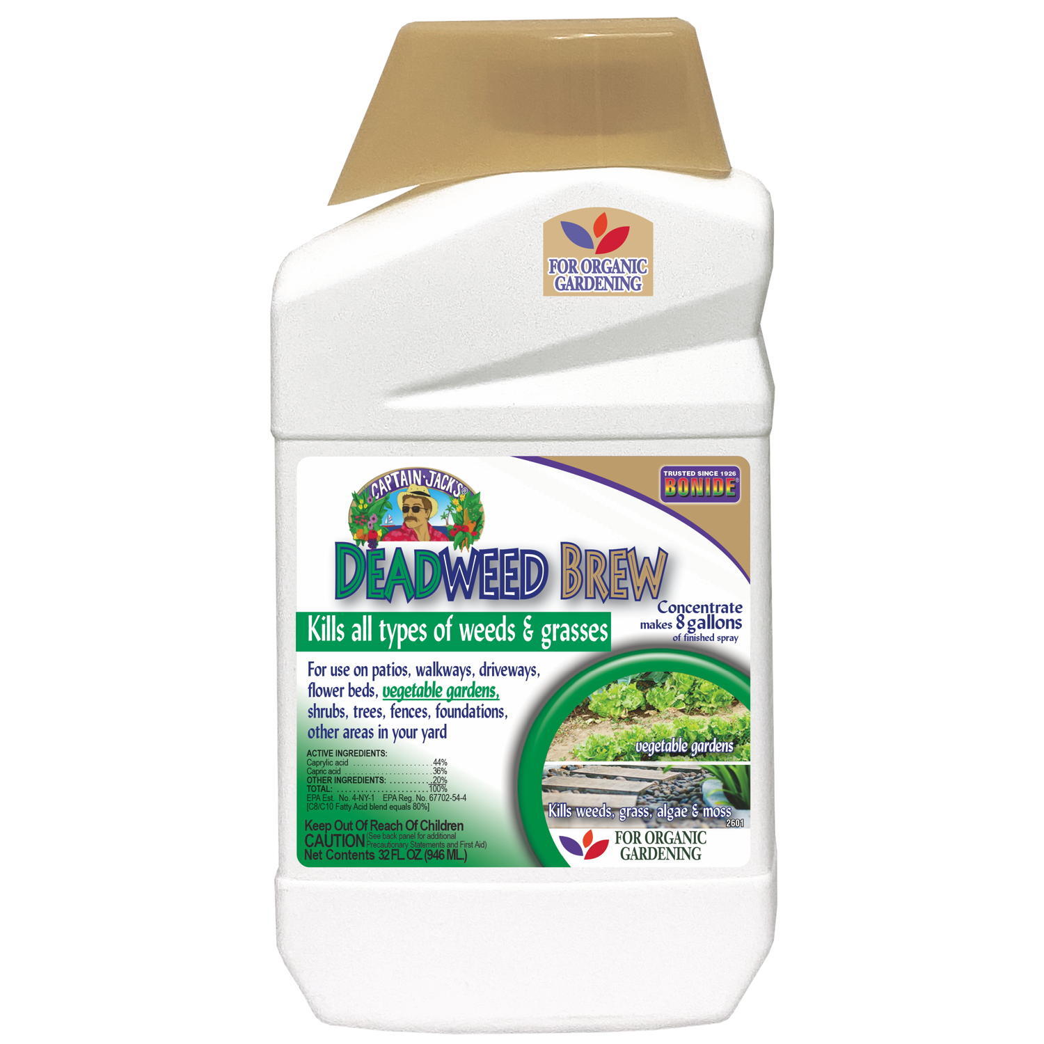Captain Jack’s 2601 Deadweed Brew Organic Weed & Grass Killer Concentrate 32 Oz