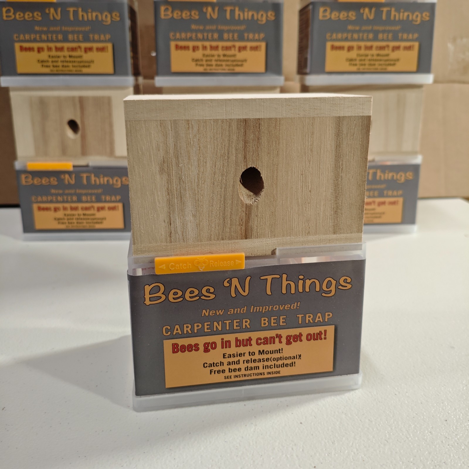NEW Bees N Things Carpenter Bee Trap – Lot Of 9 – Wood Outdoor Non-Toxic