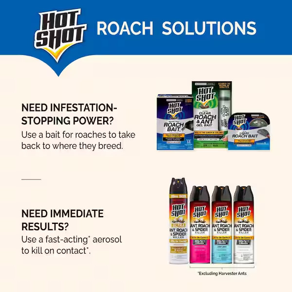 HOT SHOT ULTRA LIQUID ROACH BAIT – 6 COUNT – KILLS ROACHES FAST!!