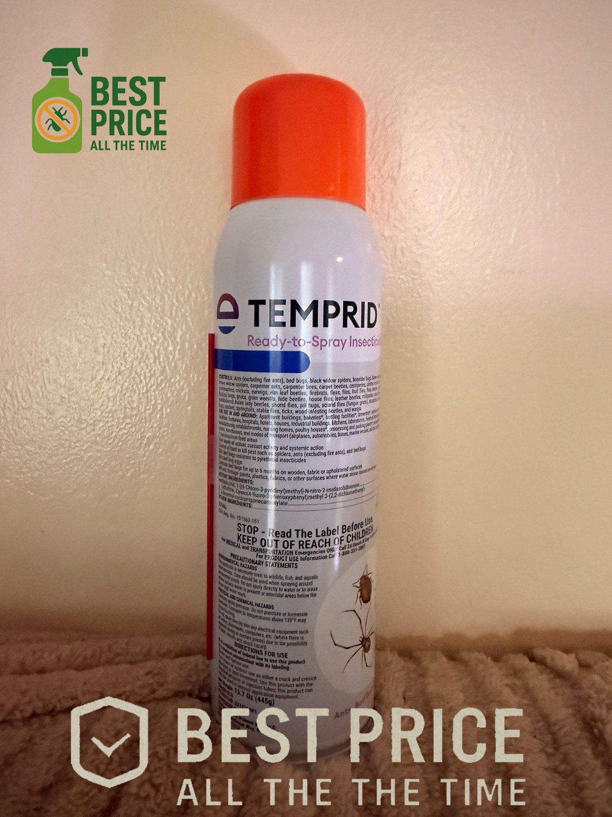 Temprid Ready Spray Aerosol Envu aka Bayer 15 oz. Bed Bugs, Ants, Spiders