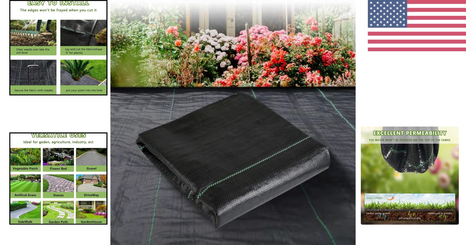 Durable 3ft x 50ft Weed Blocking Fabric for Gardens & Driveways – Easy Install