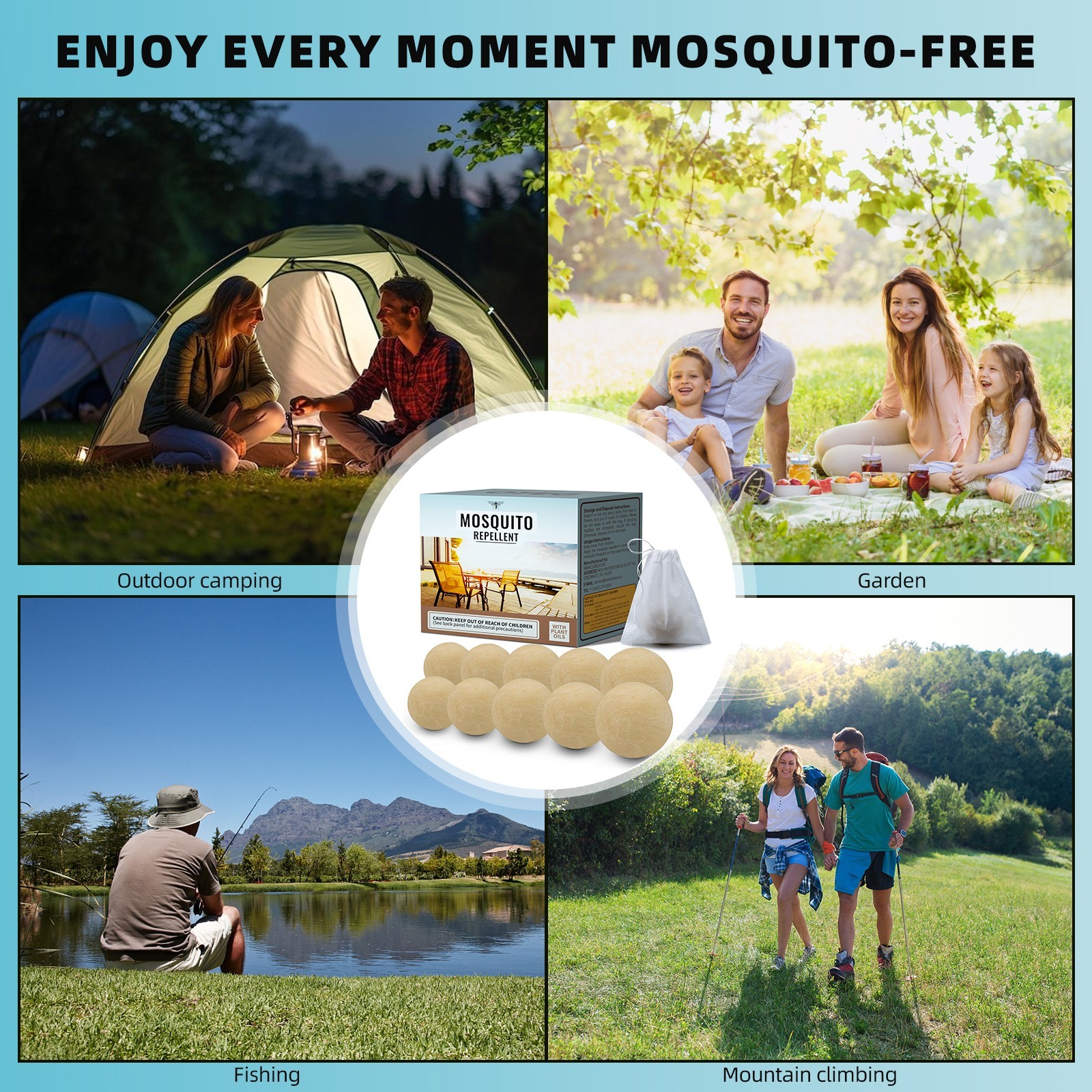 10 Pack Mosquito Repellent Outdoor Patio, Mosquitoes Deterrent for Yard