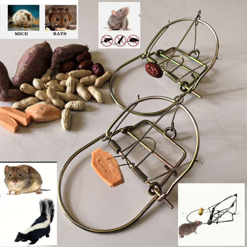 2Pcs Mouse Trap Rat Trap Rodent Trap Live Catch Cage, Easy to Set Up and Reuse