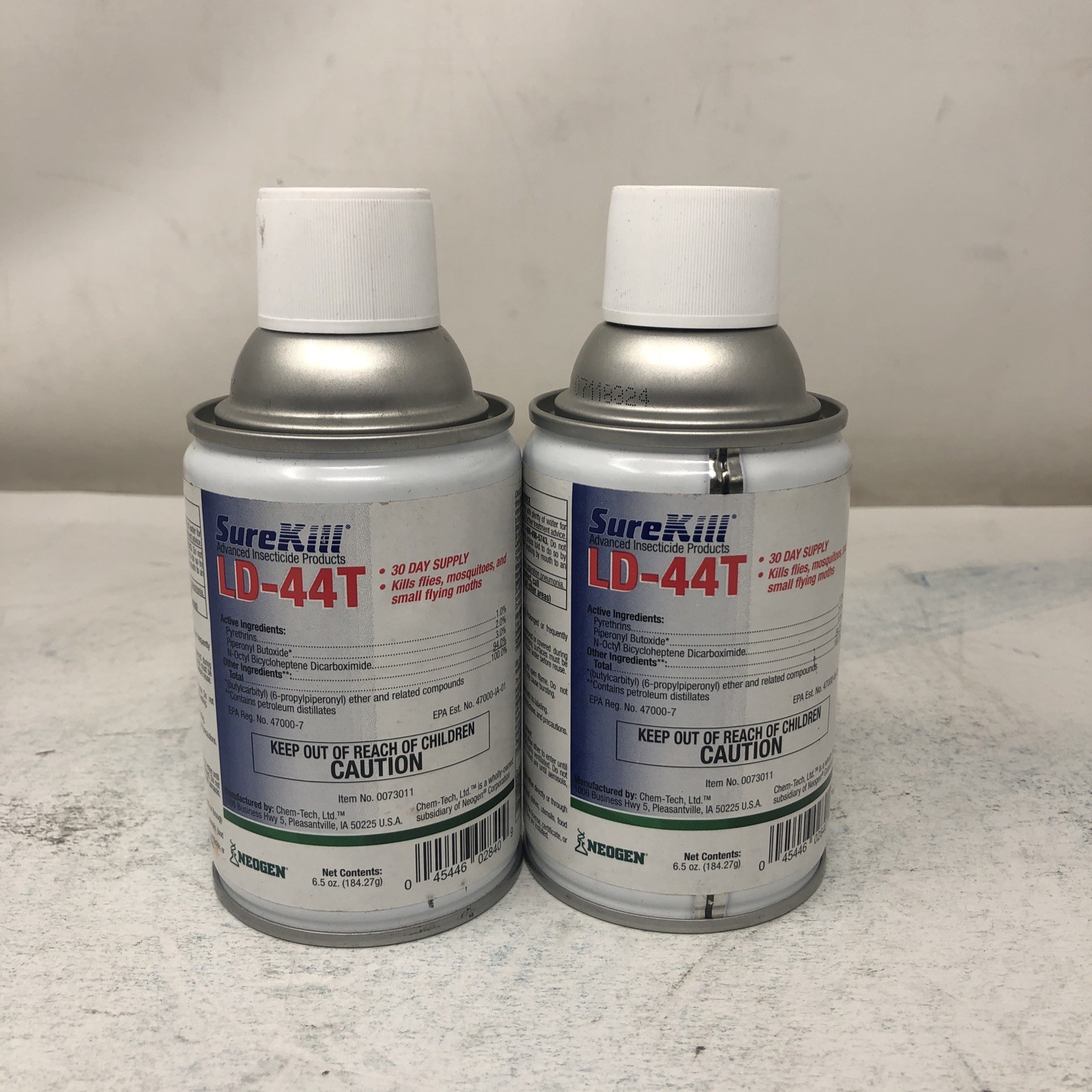 6.5 oz SureKill LD-44T Dual Synergist Pyrethrin Metered Aerosol Flies 2 pack