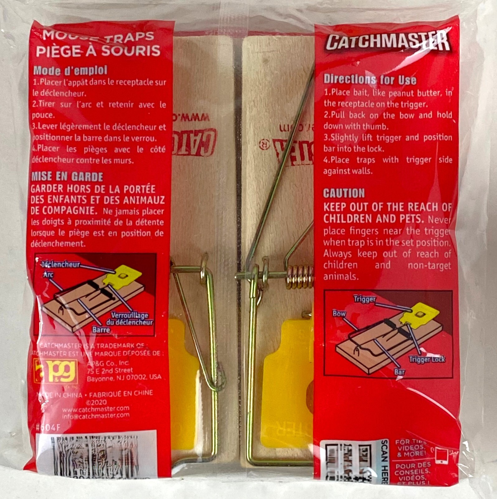 Catchmaster Mouse Traps 48-Count Disposable Traditional Kiln-Dried Wood Traps