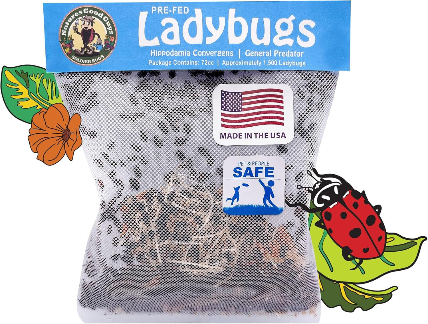 Natures Good Guys 1500 Live Ladybugs – Good Bugs- Ladybugs – Guaranteed Live Del